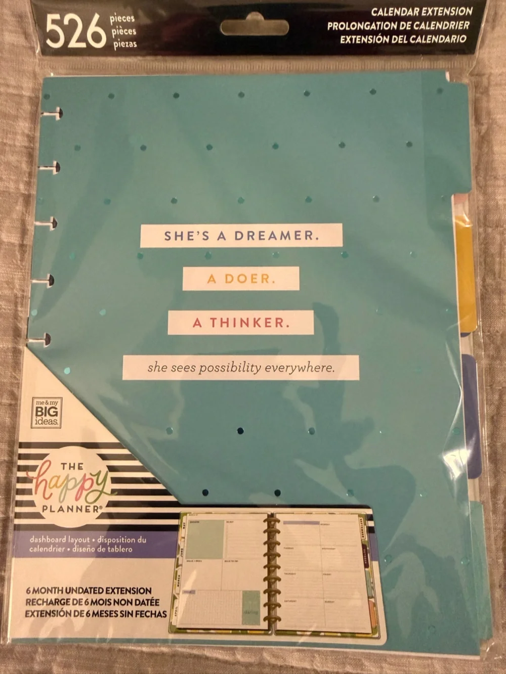 The Happy Planner She’s A Dreamer, A Doer, A Thinker Calendar Extension Pack